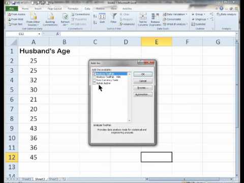 data analysis in excel 2013